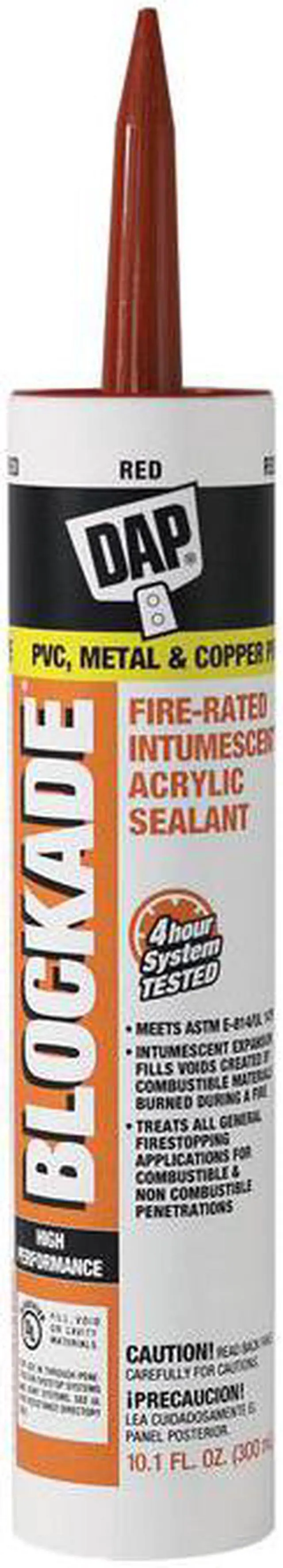 Alt view image 3 of 3 - DAP 18858 High Performance Intumescent Acrylic Sealant, 10.1 oz, Cartridge,