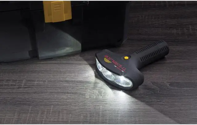 Alt view image 4 of 5 - triplelite 180 degree mini 259 lumens black led wide beam flashlight aa
