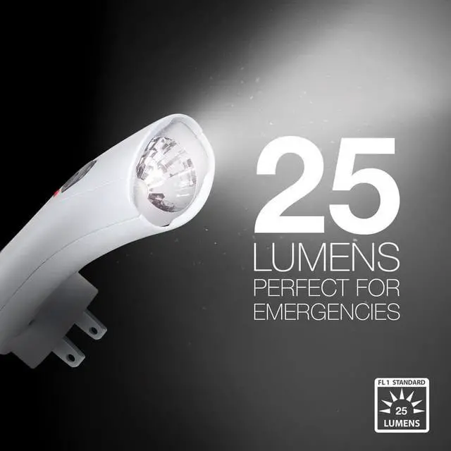 Alt view image 12 of 12 - energizer compact handheld rechargeable plugin flashlight, led 40 lumens, autoon in powerfailure