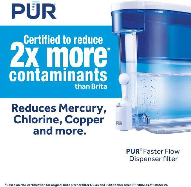 Alt view image 12 of 14 - PUR DS-1800Z Water Dispenser - 1.13 gal - Blue, Clear