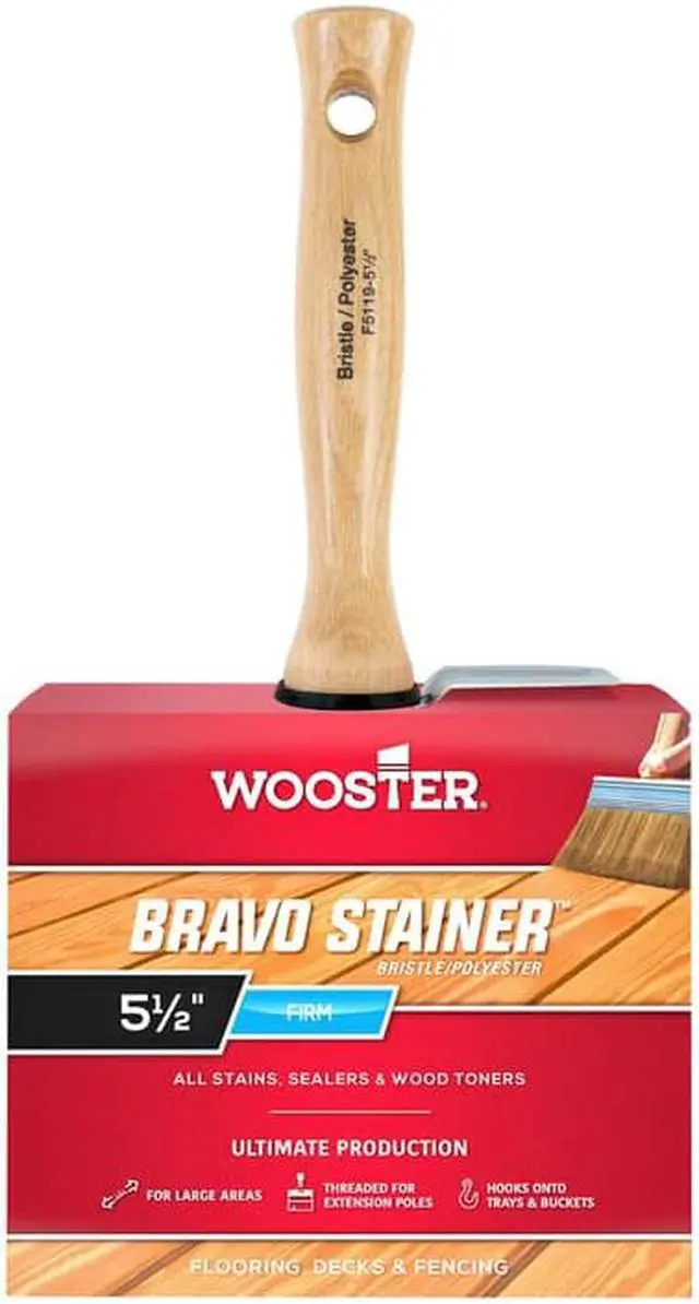 Alt view image 10 of 10 - WOOSTER F5119-5 1/2 5-1/2" Flat Sash Paint Brush, Polyester Bristle