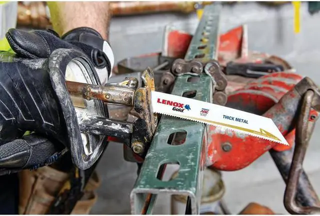 Alt view image 4 of 4 - LENOX Gold 614GR -6' 14TPI Titanium Edge Metal Cutting Reciprocating Blade -5 PK