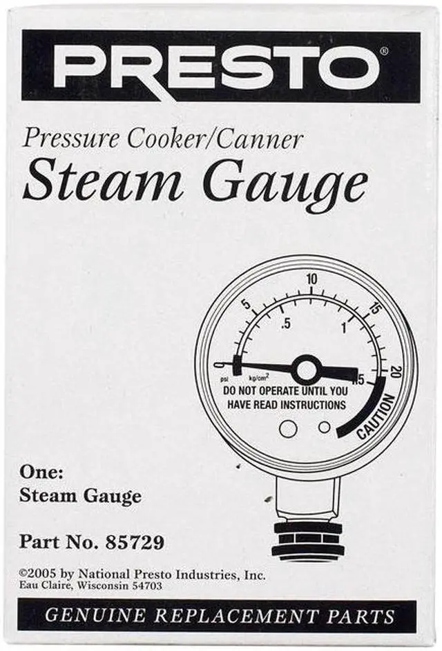 Alt view image 8 of 8 - National Presto 85729 Steam Pressure Gauge with Adapter