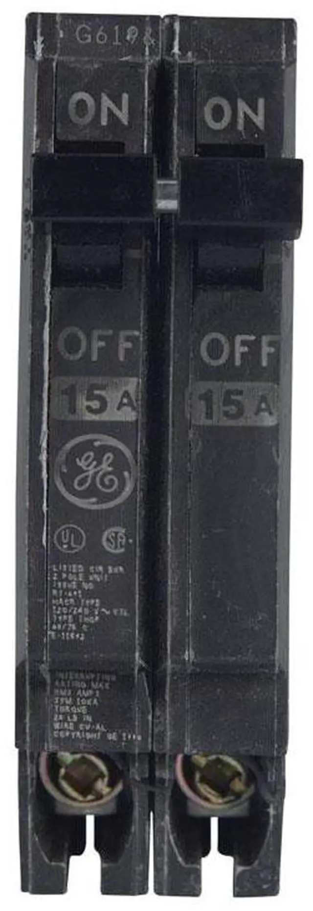Alt view image 4 of 4 - GE Industrial - THQP215 - 15A - 2 Pole - Thin Style - 120/240V - 10kAIC - Q-Line Series Circuit Breaker