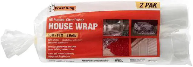 Alt view image 3 of 3 - FROST KING 2P101527 House Wrap 10 ft. x 15 ft., Pk2