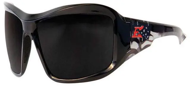 Alt view image 3 of 5 - Edge Eyewear XB116-P1 Black / Smoke Lens Safety Glasses Brazeau Patriot 1