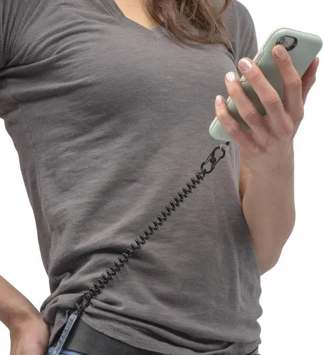 Alt view image 4 of 7 - Nite Ize Hitchâ„¢  Phone Anchor + Tether &  MicroLock Black