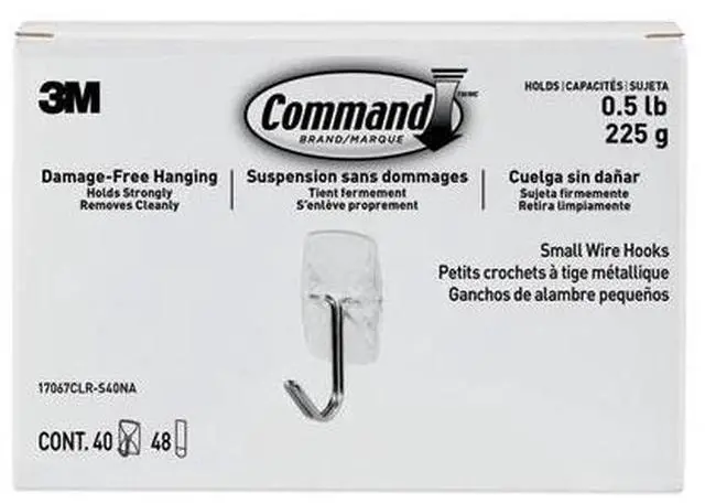 Alt view image 19 of 20 - Command 17067CLR-S40NA Clear Small Wire Hook, 40/Pack