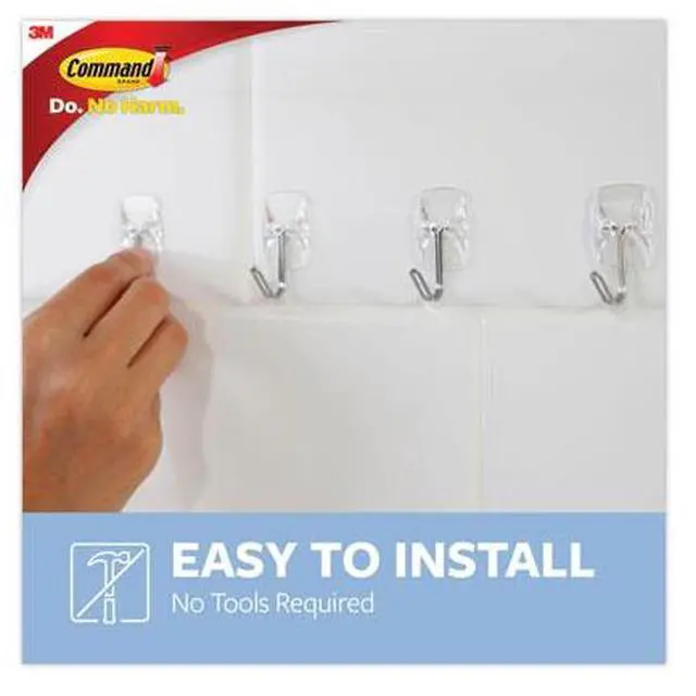 Alt view image 20 of 20 - Command 17067CLR-S40NA Clear Small Wire Hook, 40/Pack