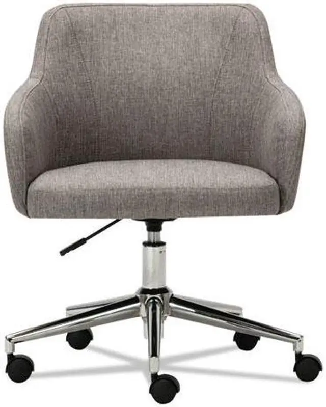 Alt view image 12 of 17 - Alera ALECS4251 Captain Series Mid-Back Chair, Gray Tweed