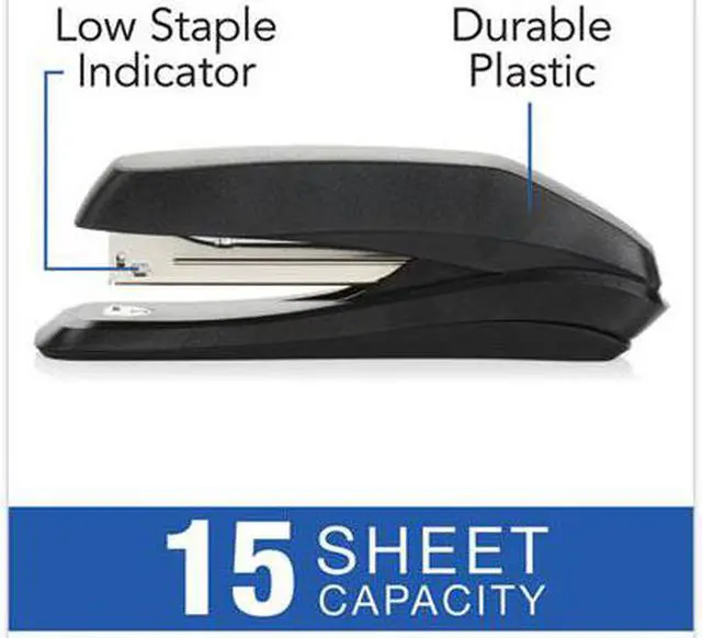 Alt view image 7 of 7 - Swingline Stapler, Black, 15 Sheet, 3-5/8 In. Black  Plastic S7054501E