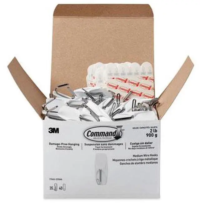 Alt view image 8 of 14 - Command Hook,Med,Wire,35pk 17065S35NA