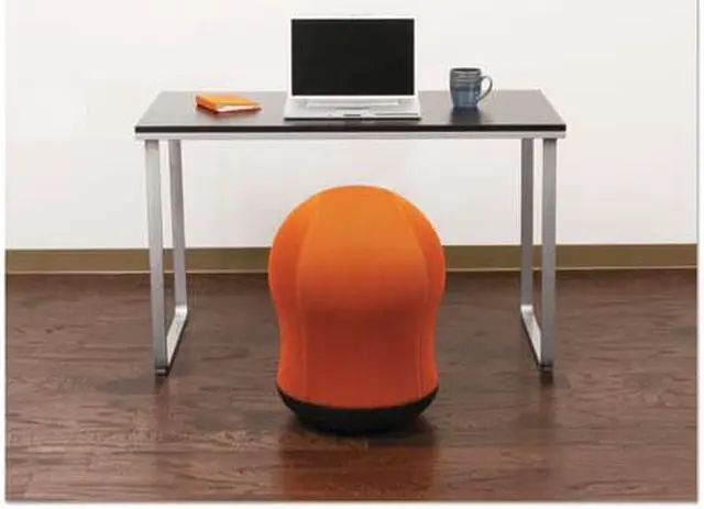 Alt view image 12 of 12 - Safco - 4760OR - Zenergy Swivel Ball Chair, 17 1/2 Diameter x 23 High, Orange Mesh