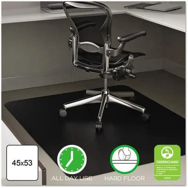 Alt view image 5 of 15 - Deflect-O EconoMat Anytime Use Chair Mat for Hard Floor 45 x 53 Clear CM21242COM