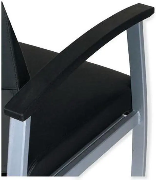 Alt view image 17 of 20 - Alera metaLounge Series Mid-Back Guest Chair, 21.85" x 23.62" x 17.71", Black