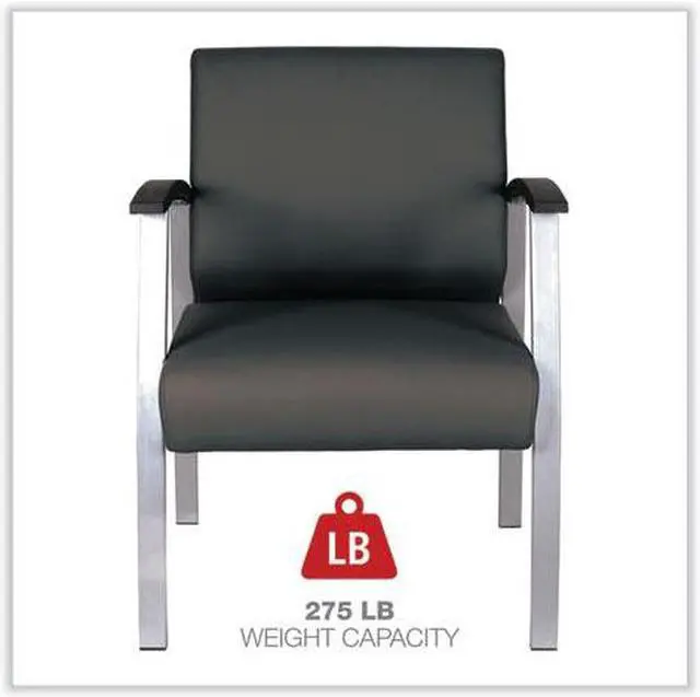 Alt view image 18 of 20 - Alera metaLounge Series Mid-Back Guest Chair, 21.85" x 23.62" x 17.71", Black