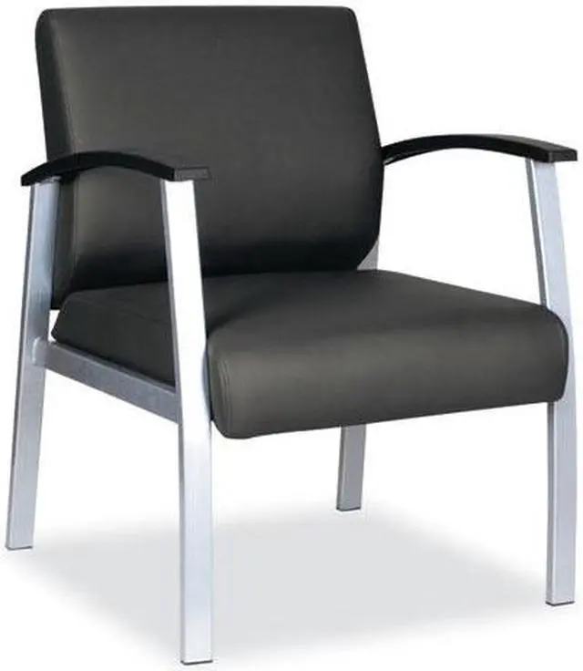 Alt view image 16 of 20 - Alera metaLounge Series Mid-Back Guest Chair, 21.85" x 23.62" x 17.71", Black