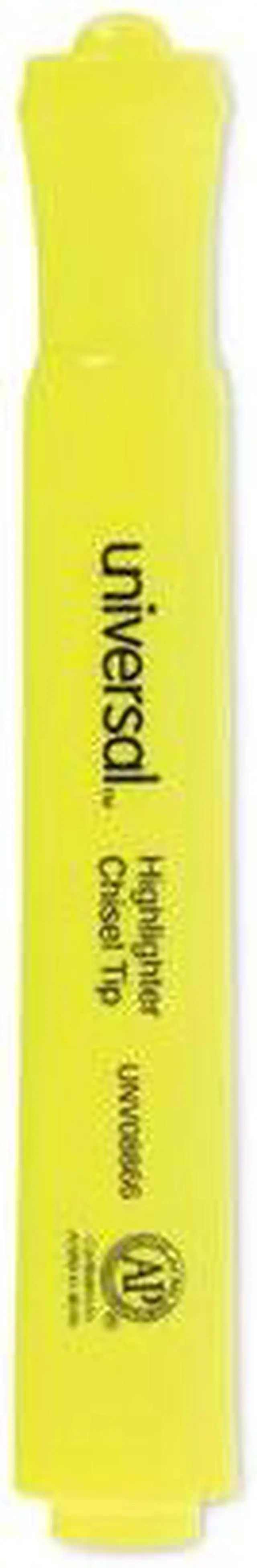 Alt view image 11 of 19 - Universal Desk Highlighter Chisel Tip Fluorescent Yellow 36/Pack 08866