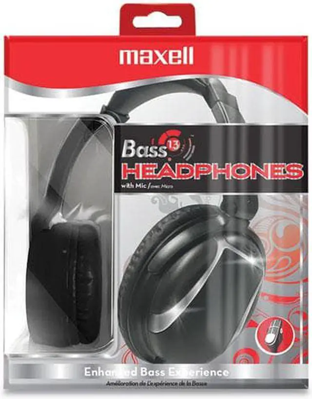 Alt view image 18 of 20 - Maxell 199840 Bass 13 - Heavy Bass in Headphone with Microphone - Black