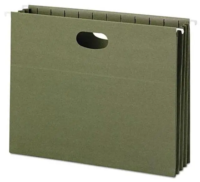 Alt view image 17 of 18 - Smead 100% Recycled Hanging Pockets with Full-Height Gusset Letter Green 10/Box 64226