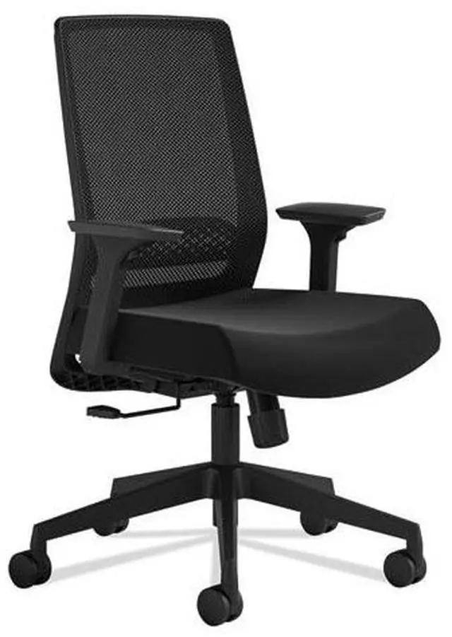 Alt view image 12 of 13 - Safco Medina Basic Task Chair, Supports up to 275 lbs, Black, Each (SAF6830BMBL)