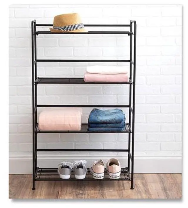 Alt view image 6 of 7 - FLIPSHELF FOUR-SHELF UNIT, 26.5 X 12 X 43, BLACK