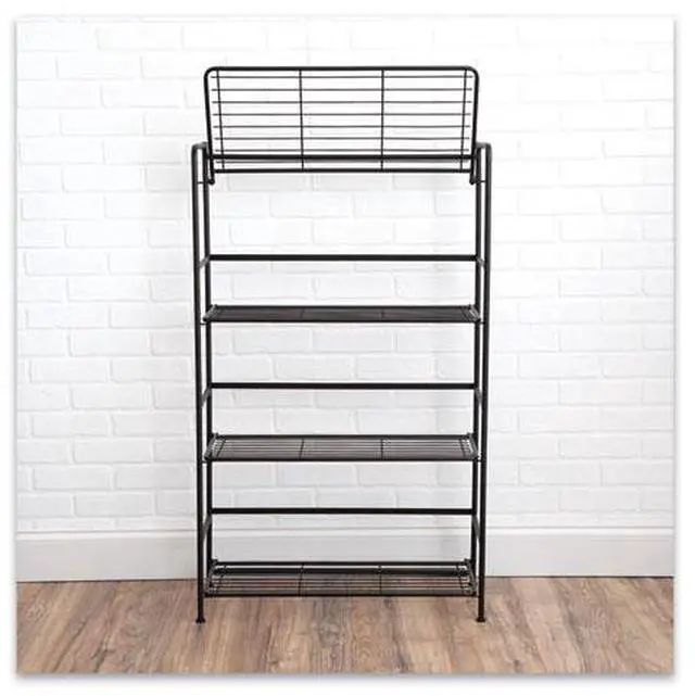 Alt view image 5 of 7 - FLIPSHELF FOUR-SHELF UNIT, 26.5 X 12 X 43, BLACK