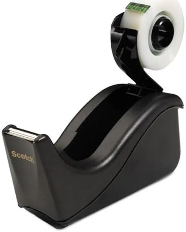 Alt view image 11 of 13 - 3M C60BK Value Desktop Tape Dispenser  1 in.core  Two-Tone Black