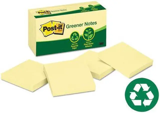 Alt view image 13 of 19 - Post-It Greener Notes Note,Post-It,3x3,12/Pk,Yw 654RPYW