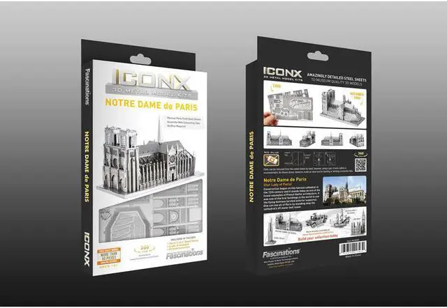 Alt view image 11 of 11 - ICONX 3D Metal Model Kits Notre Dame