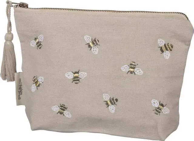Main image of Primitives by Kathy 100193 Embroidered Zipper Pouch Small Bee You Tiful