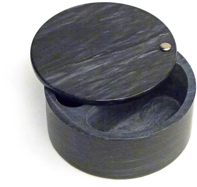 Alt view image 2 of 7 - RSVP Marble Dual Bin Salt Keeper