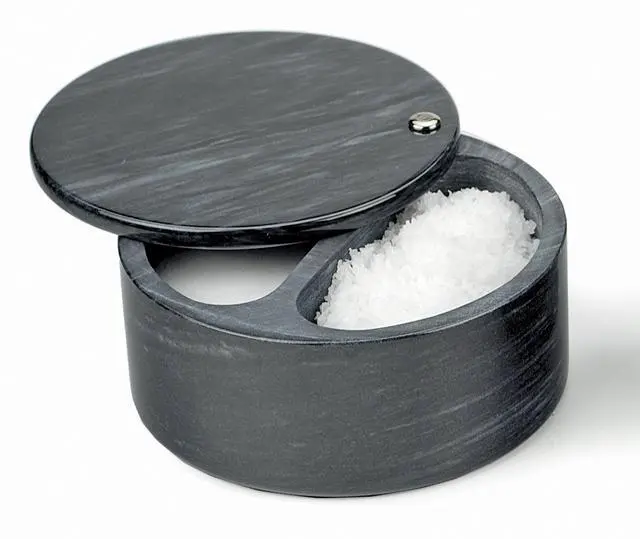 Alt view image 3 of 7 - RSVP Marble Dual Bin Salt Keeper