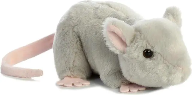Alt view image 6 of 7 - Aurora® - Small Gray Mini Flopsie - 8" Mouse - Adorable Stuffed Animal
