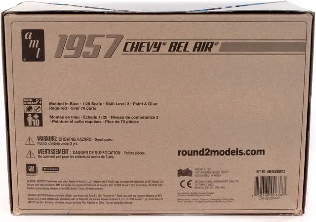 Alt view image 7 of 20 - 1957 Chevy Bel Air 1/25 Scale Plastic Model Kit AMT