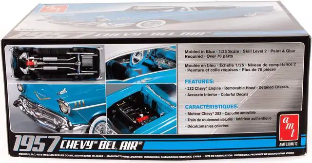 Alt view image 9 of 20 - 1957 Chevy Bel Air 1/25 Scale Plastic Model Kit AMT