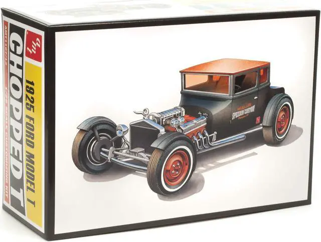 Alt view image 3 of 10 - Skill 2 Model Kit 1925 Ford Model T \Chopped\ Set of 2 pieces 1/25 Scale Model by AMT"""