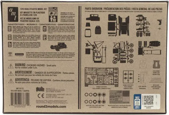 Alt view image 6 of 10 - Skill 2 Model Kit 1925 Ford Model T \Chopped\ Set of 2 pieces 1/25 Scale Model by AMT"""