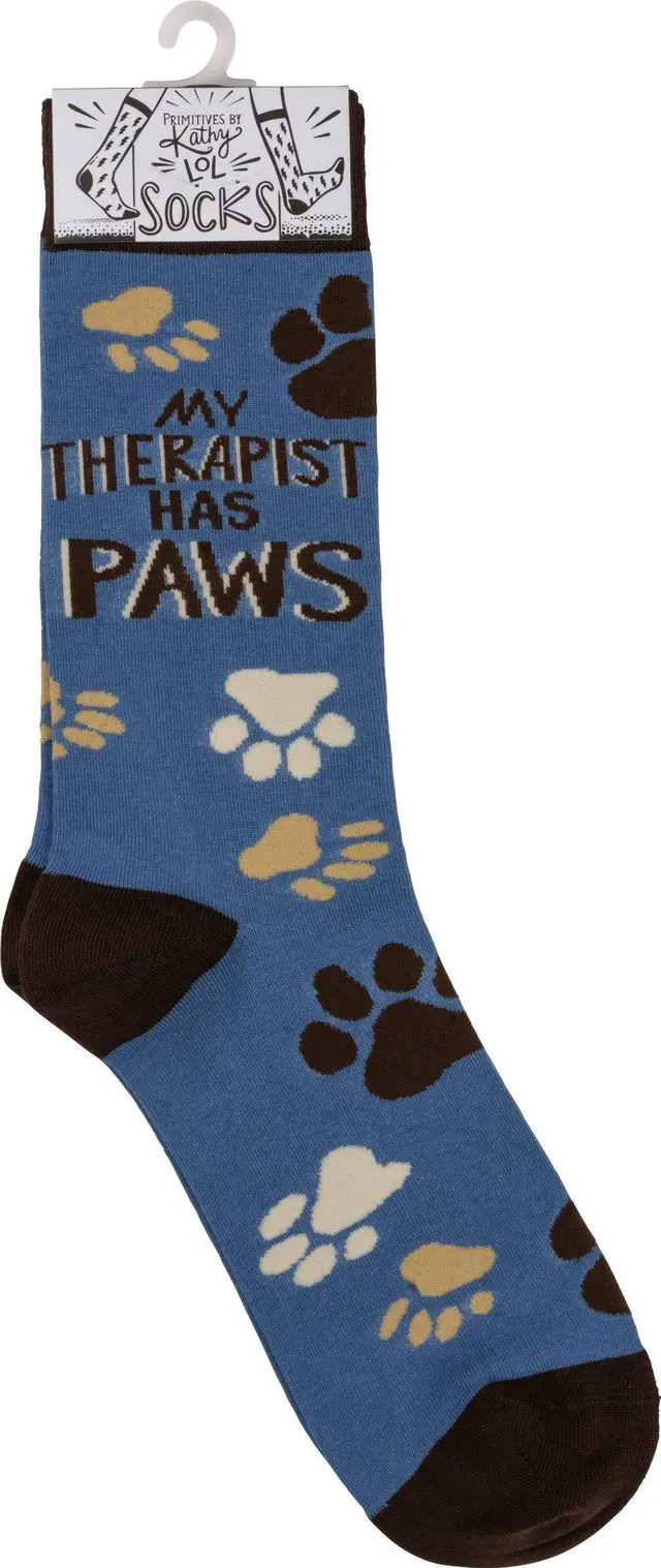 Alt view image 3 of 7 - Therapist Has Paws Socks - 1 Pair
