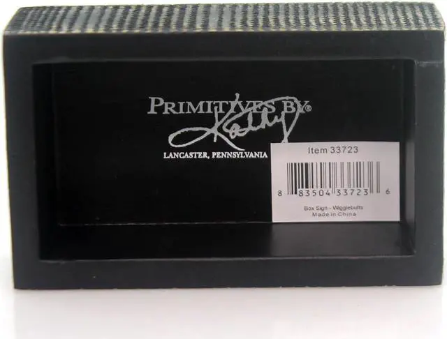 Alt view image 4 of 4 - Primitives by Kathy Rustic Box Sign, 5" x 3", Beware of Wigglebutts