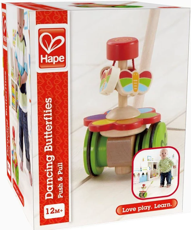 Alt view image 5 of 8 - award winning hape dancing butterflies push and pull