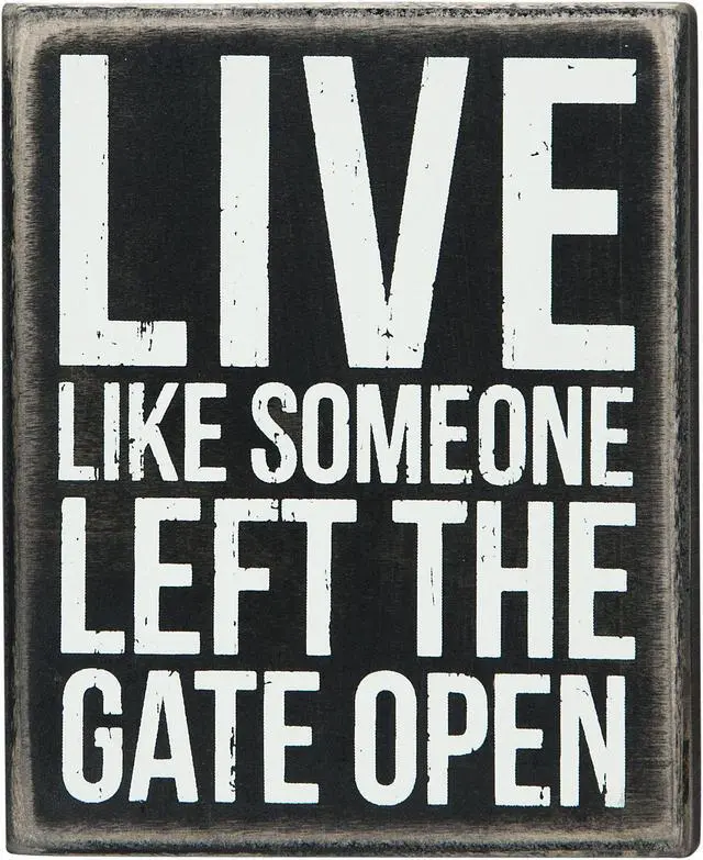 Alt view image 2 of 2 - Primitives by Kathy Rustic Décor Box Sign, 5" x 4", Neutral