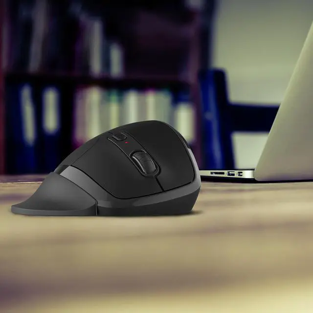 Alt view image 7 of 7 - Newtral 2.4GHz Wireless 33° Vertical Ergonomic Computer Mouse, Adjustable DPI, 6 Buttons, USB - Right hand, Large size
