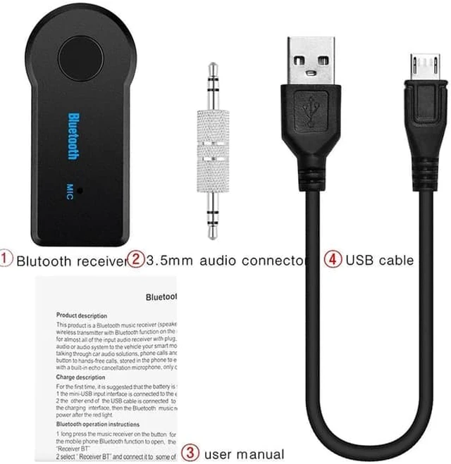 Alt view image 3 of 6 - 2 in 1 Wireless Bluetooth 5.0 Receiver Transmitter Adapter 3.5mm Jack For Car Music Audio Aux A2dp Headphone Reciever Handsfree