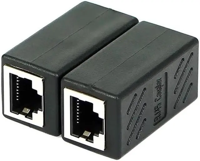 Main image of Female to Female Network LAN Connector Adapter Coupler Extender RJ45 Ethernet Cable Extension Converter 2pcs