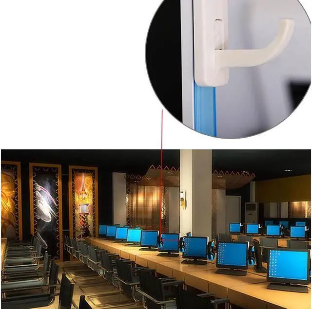 Alt view image 6 of 7 - Universal Headphone Hanger PC Monitor Desk Headset Stand Holder Hook 2 pcs