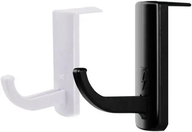 Alt view image 4 of 7 - Universal Headphone Hanger PC Monitor Desk Headset Stand Holder Hook 2 pcs