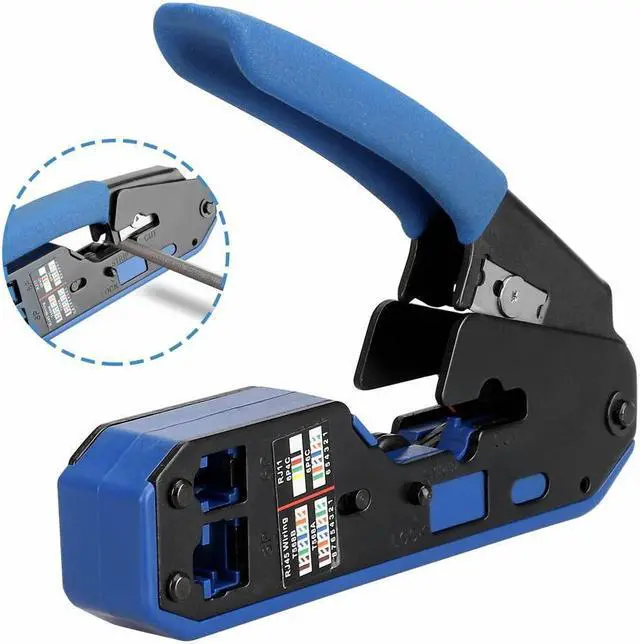 Alt view image 6 of 7 - RJ45 Ethernet Network LAN Tool Kit Network Cable Crimper Crimping Plier Stripper