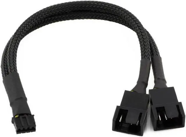 Main image of CRJ 4-Pin PWM GPU Dual Fan Splitter Sleeved Adapter Cable For Graphics Cards