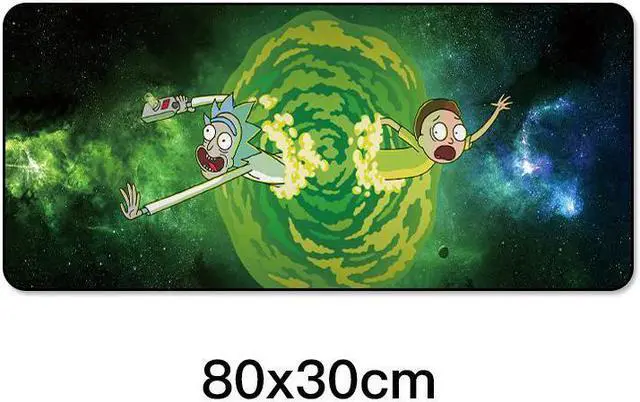 Alt view image 3 of 6 - 800x300MM Large Mouse Pad Anti-slip Natural Rubber Gaming Mousepad Rick And Morty with Locking Edge Gamer Keyboard Mat XL For PC Computer Laptop Desktop